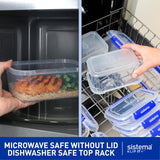 KLIP IT Food Storage Container | 7 L | Stackable & Airtight Fridge/Freezer Food Box with Lid | Bpa-Free Plastic | Blue Clips | 1 Count