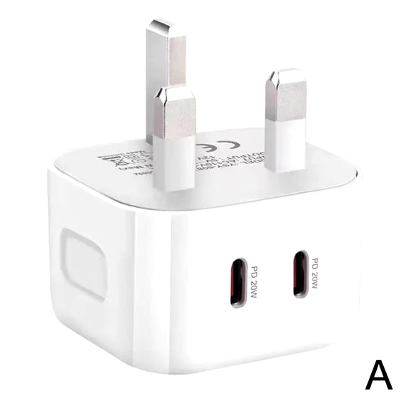 40W Dual USB C Type C PD Wall Charger Fast Quick Charging Power Adapters for Ipad 2 3 4 Iphone 11 12 13 14 15 Xiaomi Huawei