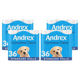 Andrex Toilet Rolls 36, 72 or 108 Classic Clean Fragrancefree 2 Ply Toilet Paper