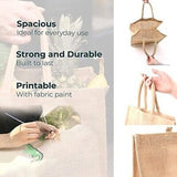 Jute Shopper Bag with Handles Reusable Tote Shopping Good Quality Pack of 10