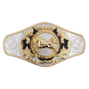 Super Big Mens Belt Buckle Head Golden Horse Cow Waistband DIY