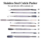 1Pcs Double-Ended Stainless Steel Cuticle Pusher Dead Skin Push Remover for Pedicure Manicure Nail Art Cleaner Care Tool LA1-9-1