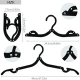 24 Pcs Travel Hangers - Portable Folding Clothes Hangers Travel Accessories Foldable Clothes Drying Rack for Trave (Black)