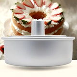 6Inch 8Inch Aluminum Alloy round Chiffon Cake Pan Removable Bottom Hollow Chimney Cake Mold DIY Baking Cake Tools