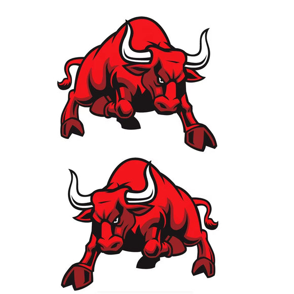 18*15Cm Red of Bull Car Sticker Stickers Creative Custom Car Motorcycle Vinyl Applique