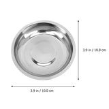 10 Pcs Butter Tray Metal Dip Bowls Cake Pan Set Flavor Dish Serving Tray round Appetizer Plates Dessert Stainless Steel Plate