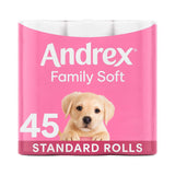 Andrex Toilet Rolls X45 Gentle Clean Fragrance-Free 2 Ply Toilet Paper