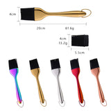 1Pc Stainless Steel Handle Silicone Oil Brush BBQ Butter Bake-Ware Bread Basting Brush Kitchen Utensils Oil Brush for Grilling