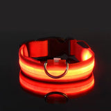 Dog Collar Nylon LED Night Safety Flashing Glow in the Dark Pet Dog Leash Pet Dogs Luminous Fluorescent Dog Accessories Collar