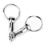 Horse Snaffle Bit Keychain Zinc Alloy Pelham Bit Keychain Single Connector Horse Bit Key Chain