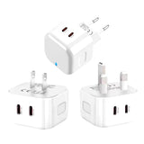 40W Dual USB C Type C PD Wall Charger Fast Quick Charging Power Adapters for Ipad 2 3 4 Iphone 11 12 13 14 15 Xiaomi Huawei