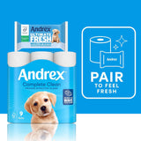 Andrex Toilet Rolls 36, 72 or 108 Classic Clean Fragrancefree 2 Ply Toilet Paper