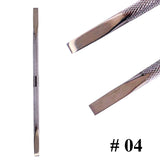 1Pcs Double-Ended Stainless Steel Cuticle Pusher Dead Skin Push Remover for Pedicure Manicure Nail Art Cleaner Care Tool LA1-9-1