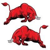 18*15Cm Red of Bull Car Sticker Stickers Creative Custom Car Motorcycle Vinyl Applique