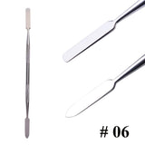 1Pcs Double-Ended Stainless Steel Cuticle Pusher Dead Skin Push Remover for Pedicure Manicure Nail Art Cleaner Care Tool LA1-9-1