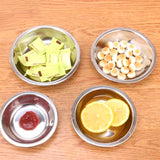 10 Pcs Butter Tray Metal Dip Bowls Cake Pan Set Flavor Dish Serving Tray round Appetizer Plates Dessert Stainless Steel Plate