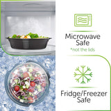 [30-Pack] Meal Prep Containers Reusable - Batch Cooking Plastic Food Containers with Lids - Microwavable Freezer Dishwasher Safe - Takeaway Lunch Box