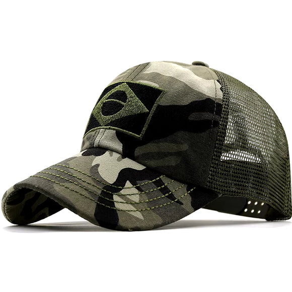 Men Baseball Cap Brazil Flag Embroidery Snapback Unisex Bones Trucker Cap Camo Dad Hat Brasil Camouflage Caps Bone Masculino