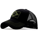 Men Baseball Cap Brazil Flag Embroidery Snapback Unisex Bones Trucker Cap Camo Dad Hat Brasil Camouflage Caps Bone Masculino