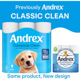 Andrex Toilet Rolls 36, 72 or 108 Classic Clean Fragrancefree 2 Ply Toilet Paper