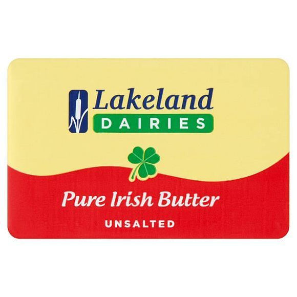 Lakeland Dairies Pure Irish Butter Unsalted 250g - O Mercadin