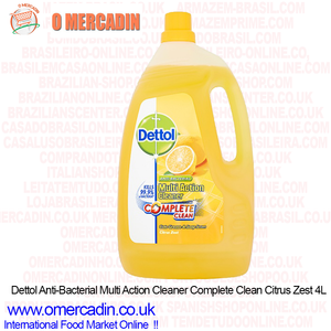Dettol Anti-Bacterial Multi Action Cleaner Complete Clean Citrus Zest 4L - O Mercadin