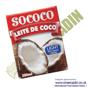 LIGHT COCONUT MILK | LEITE DE COCO LIGHT tretapack 200ml SOCOCO